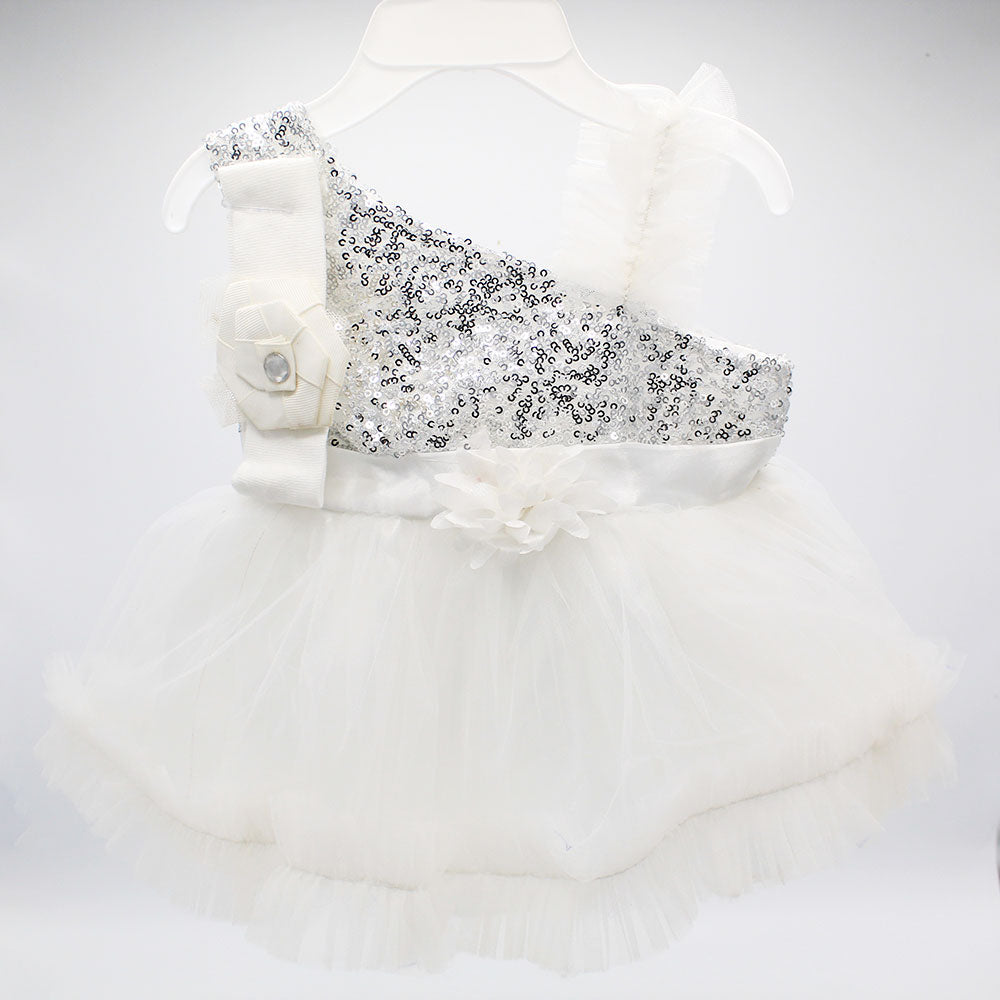 Made as Turkey Fancy Baby Girl Frock Set with Headband and Bodysuit For 0-9 Months