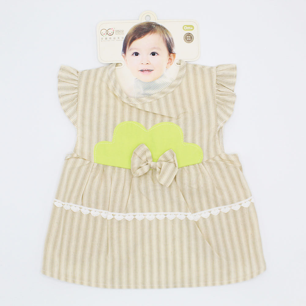 Imported Baby Girl Frock Style Sleeveless Bib