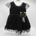 Girl Fancy Cut Net Sleeves Frilly Frock Flower Bunch with Trouser For 1-3 Years