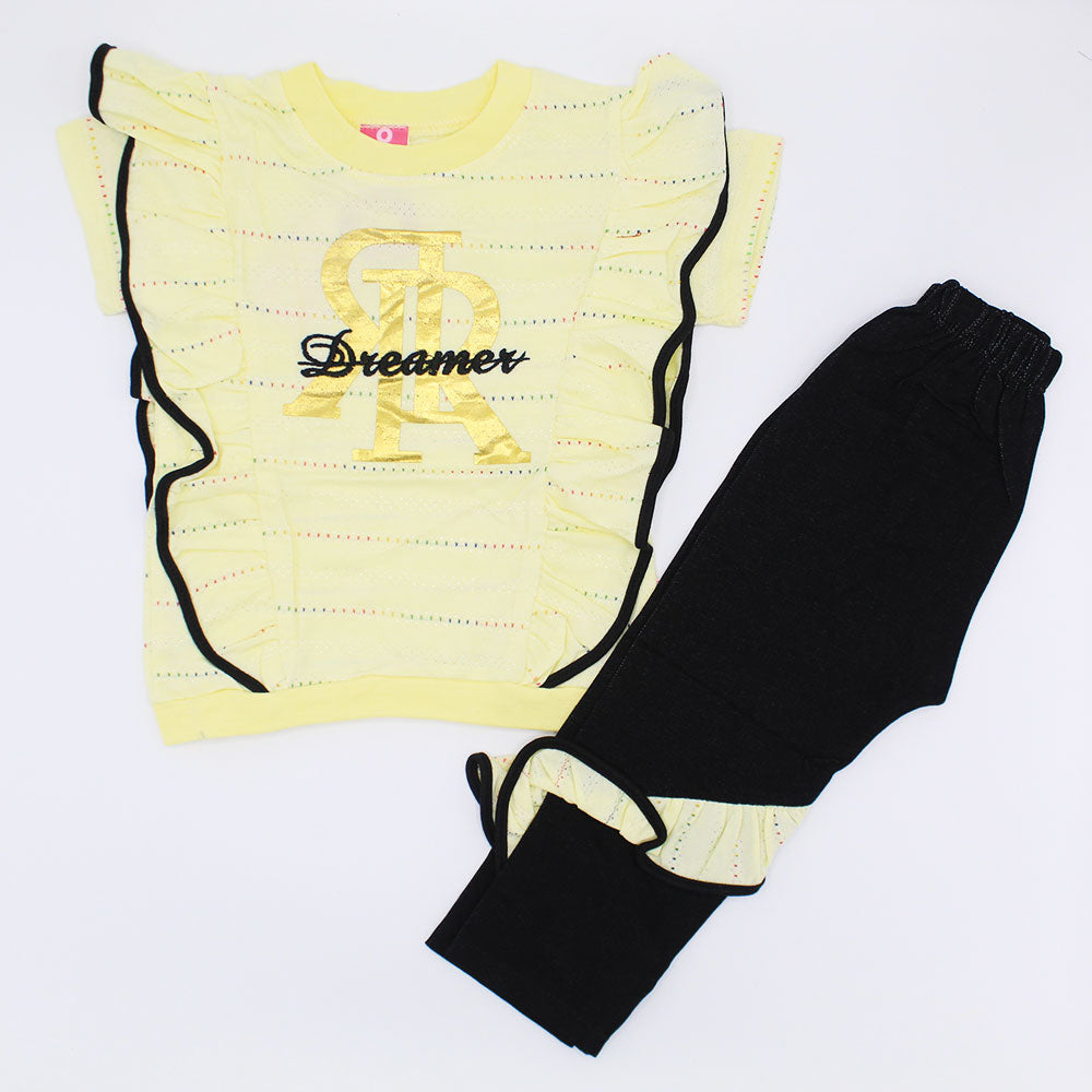 Girls Fancy Frill Dreamer Top Dress with Frilly Pant for 12 Months - 3 Years