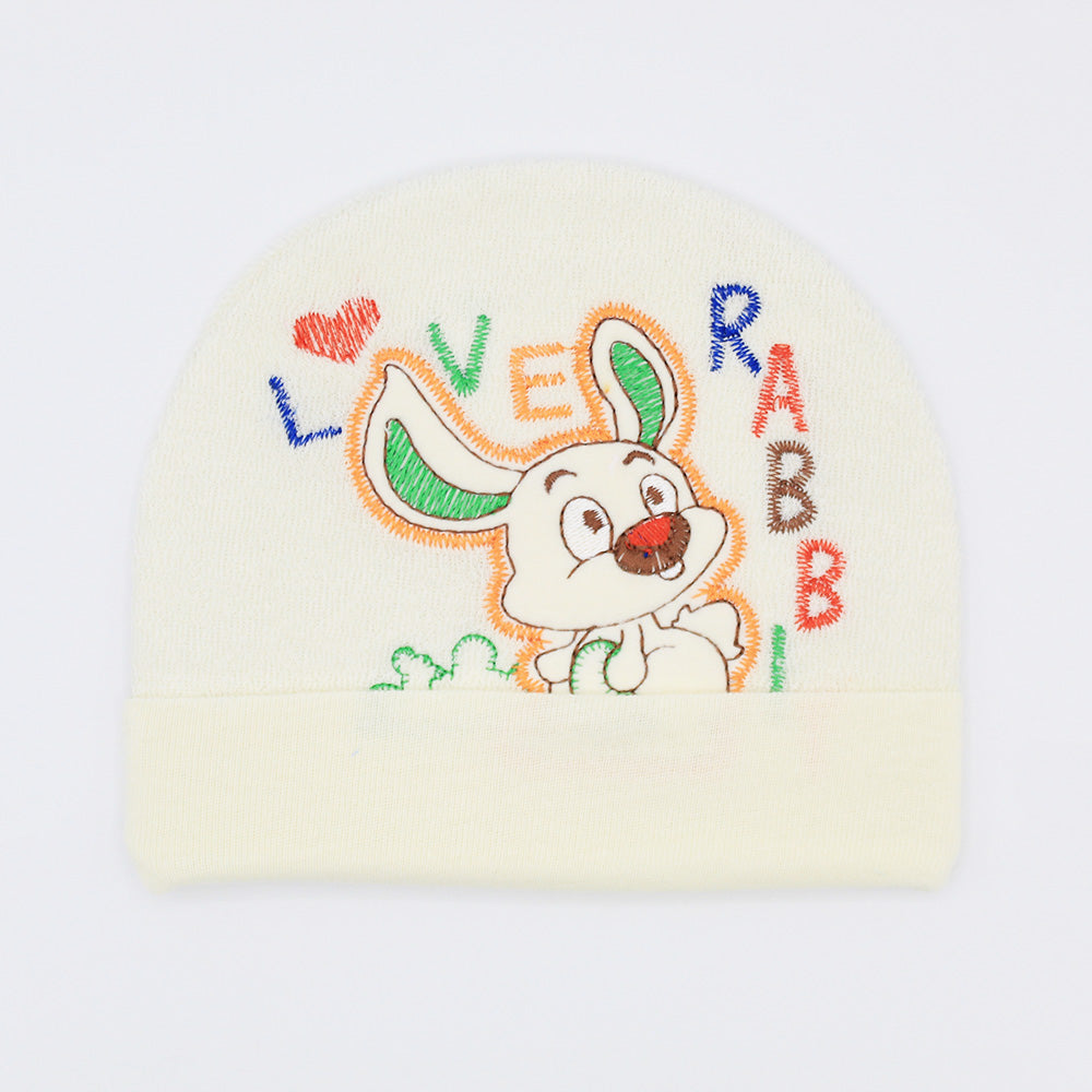 Baby Fancy Embroidered Cartoon Cap for 0-6 Months