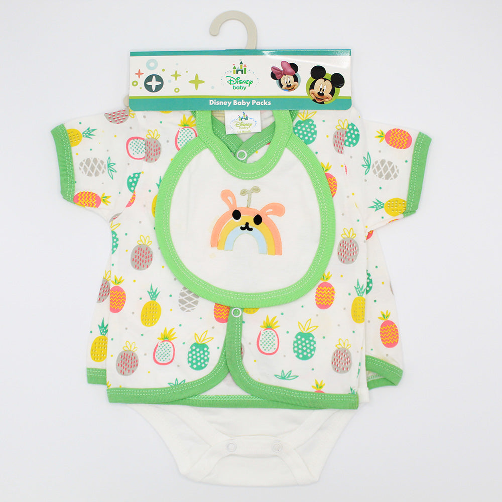 Imported Baby 4 Pcs Summer Cotton Stuff Starter Set for 0-6 Months