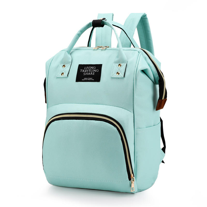 Imported Mummy Diaper Bag Zipper Large Capacity Waterproof Portable Multi-Function Mummy Nappy Backpack
