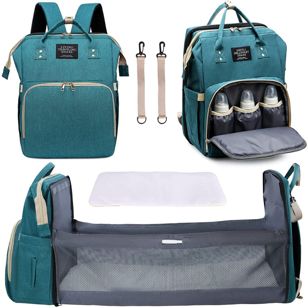 Imported Multifunctional Portable Folding Diaper Bag and Portable Baby Bed Large Backpack