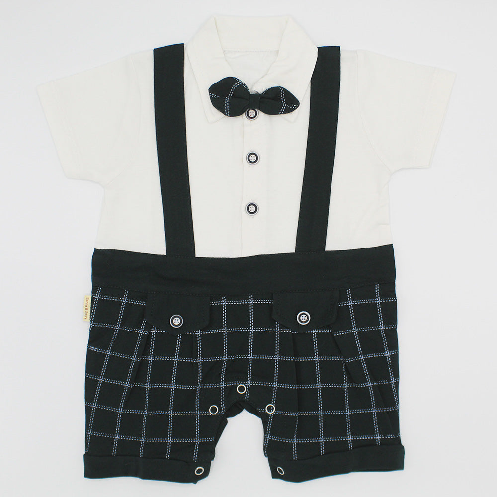 Baby Gentleman Half Sleeve Gallace Style Romper Bodysuit for 0-12 months
