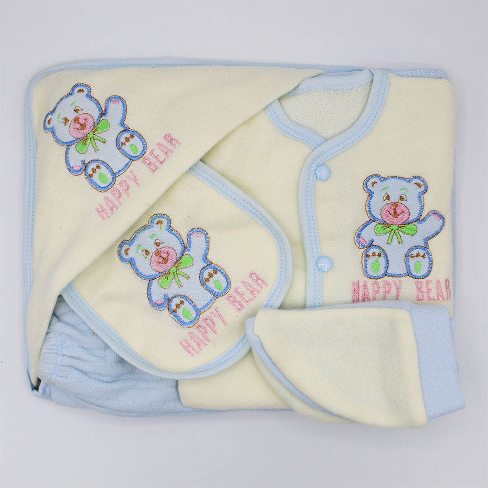 Newborn Baby Happy Bear Winter Fleece 5 Pcs Starter Set 0-3 Months