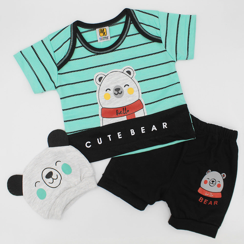 Newborn Baby Hello Cute Bear Dress for 0-3 months