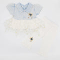 Baby Girl New Denim Style Frock with Straight Pant for 4-12 Months