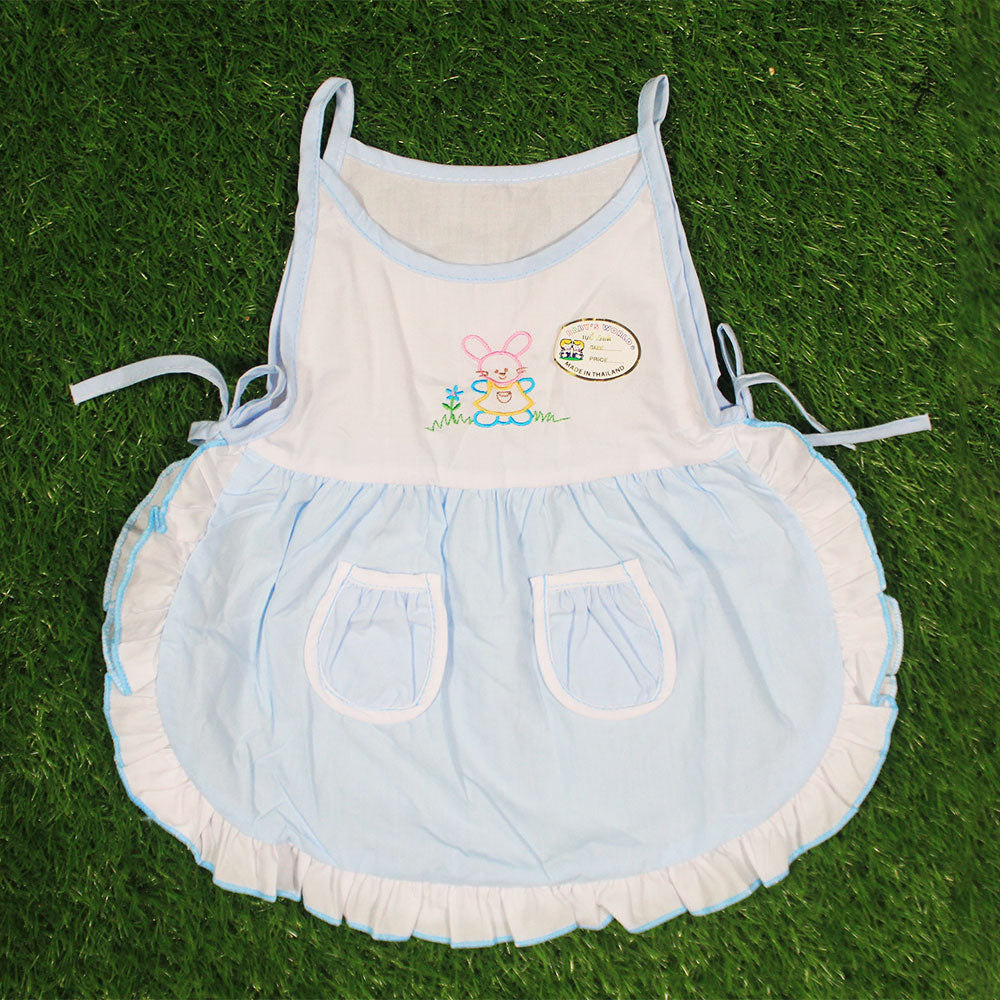 Imported Thailand Baby Girl Cotton Stuff Sleeveless Frock Jabla Shirt for 0-6 Months