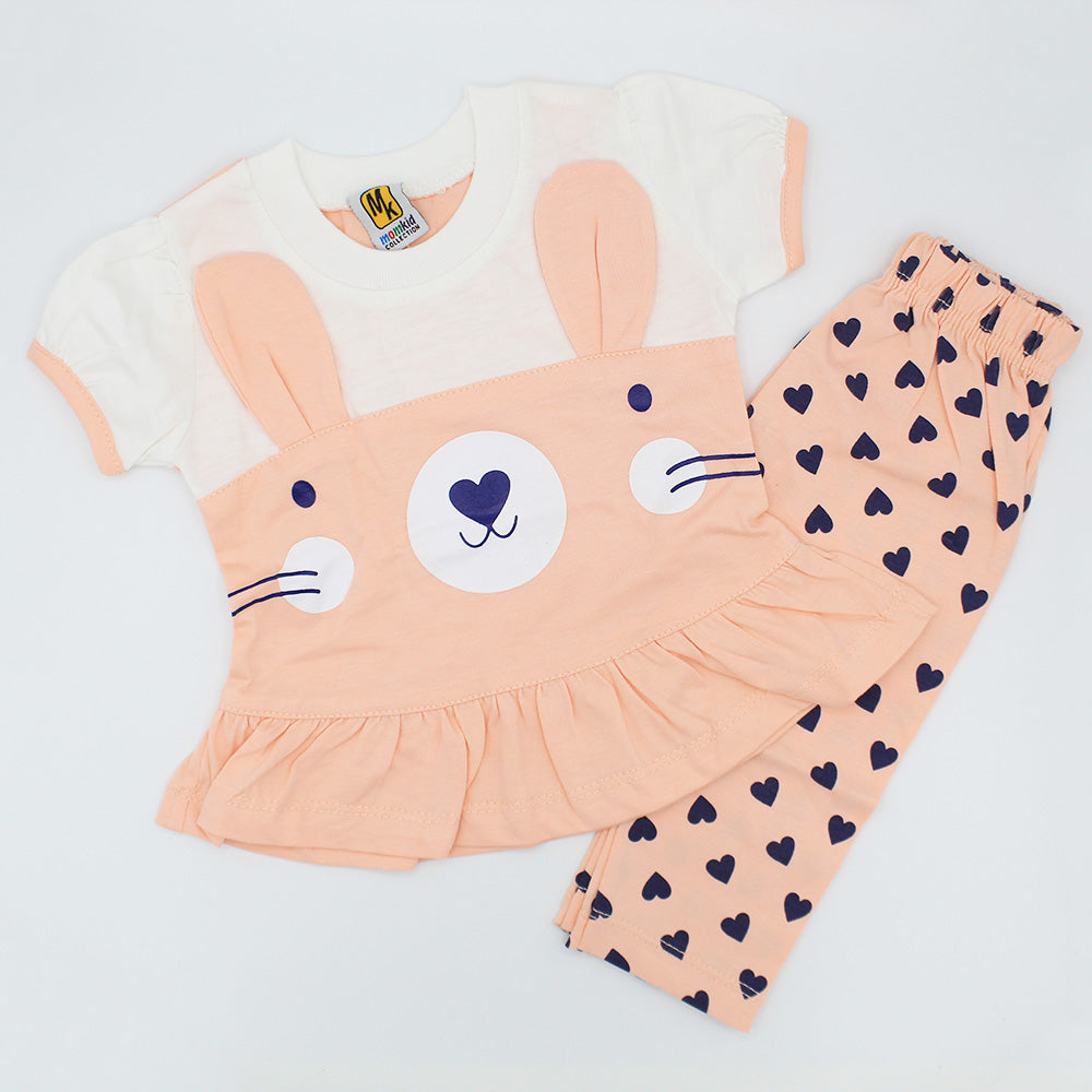 Baby Girl Bunny Love Stylish Dress for 3-9 months