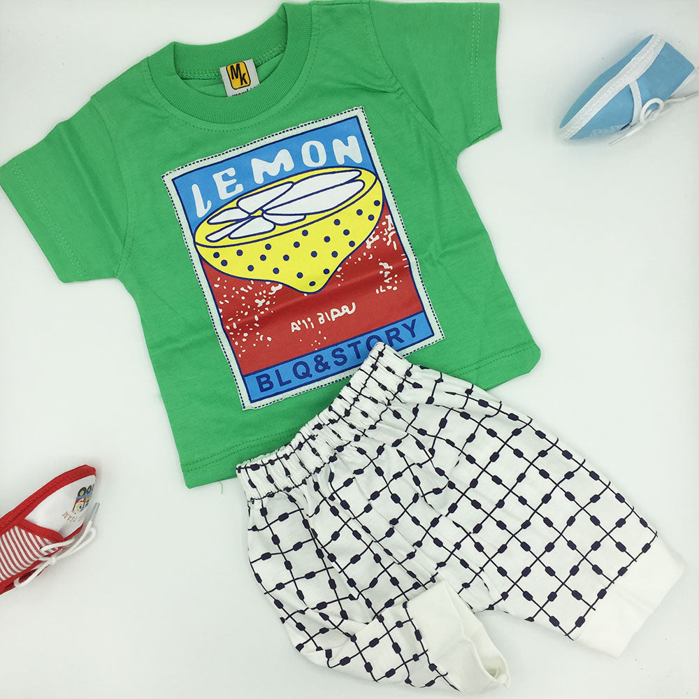 Lemon Printed Summer Suit Set for 3-9 Months