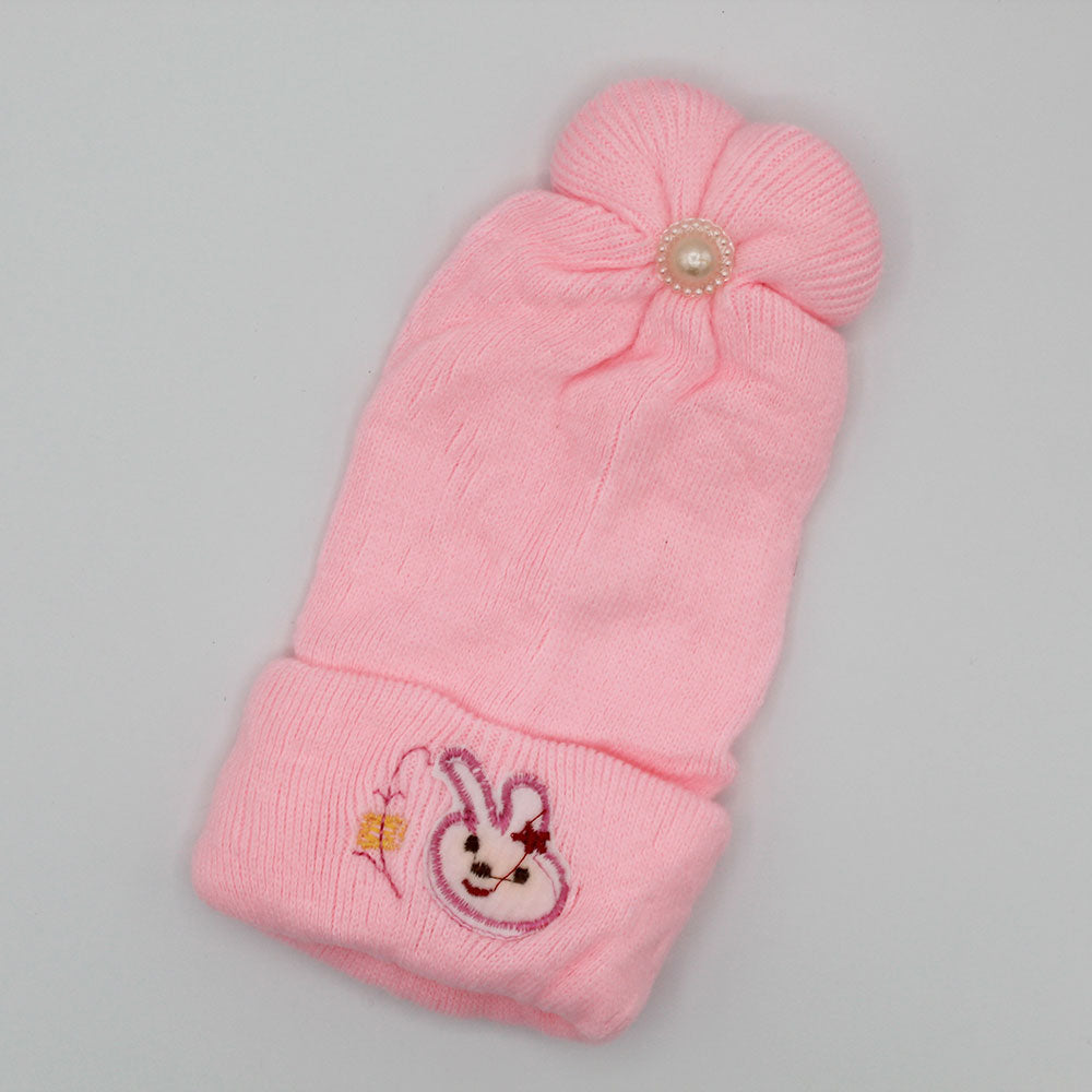 Imported Soft Woolen Cute Flower Style Baby Winter Cap Beanie Hats
