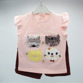 Imported Turkey Baby Girl Super Fancy Fly Sleeves Meow Dress for 0-18 Months