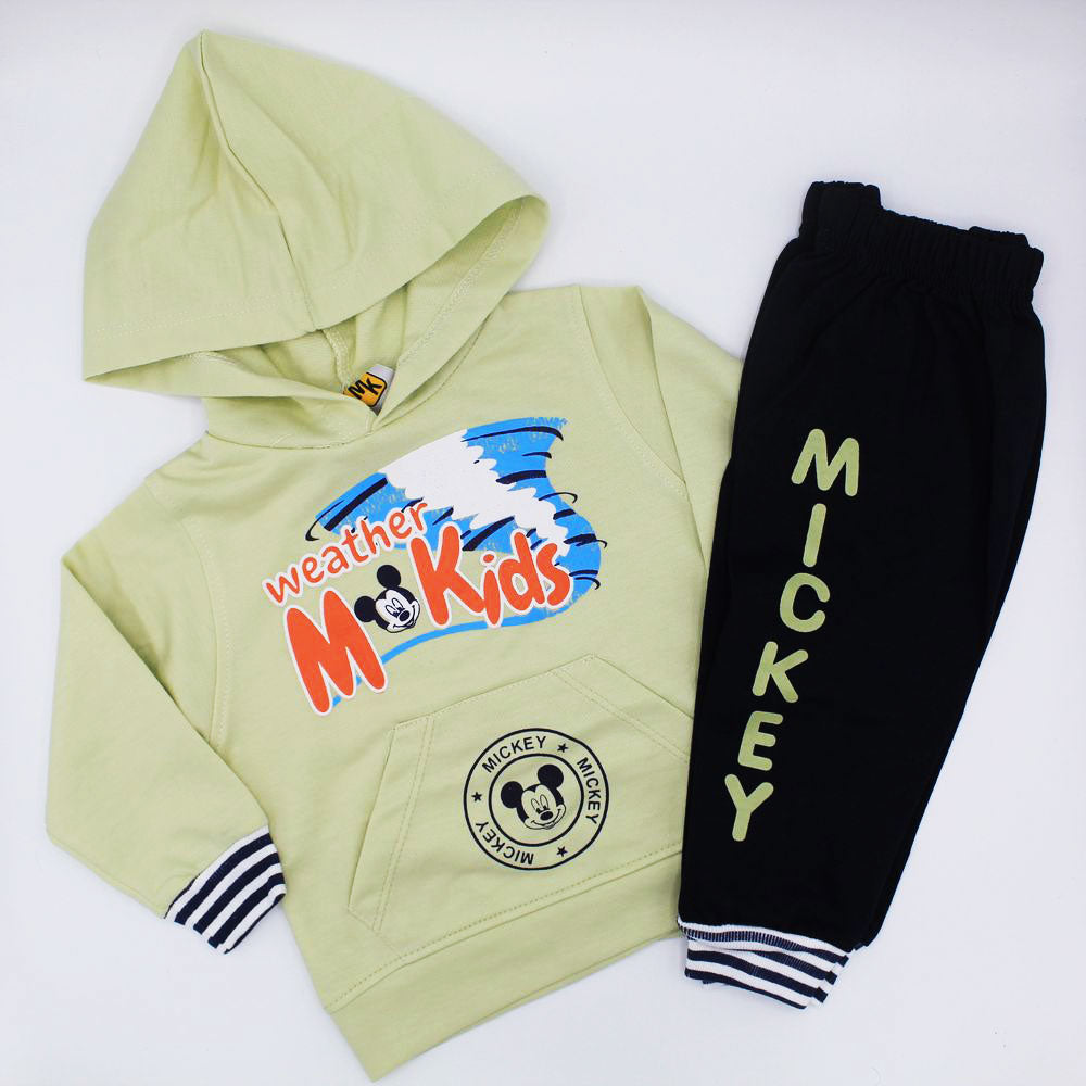 Baby Mickey Hoodie Style Full Sleeve Shirt with Pant for 3-9 Months