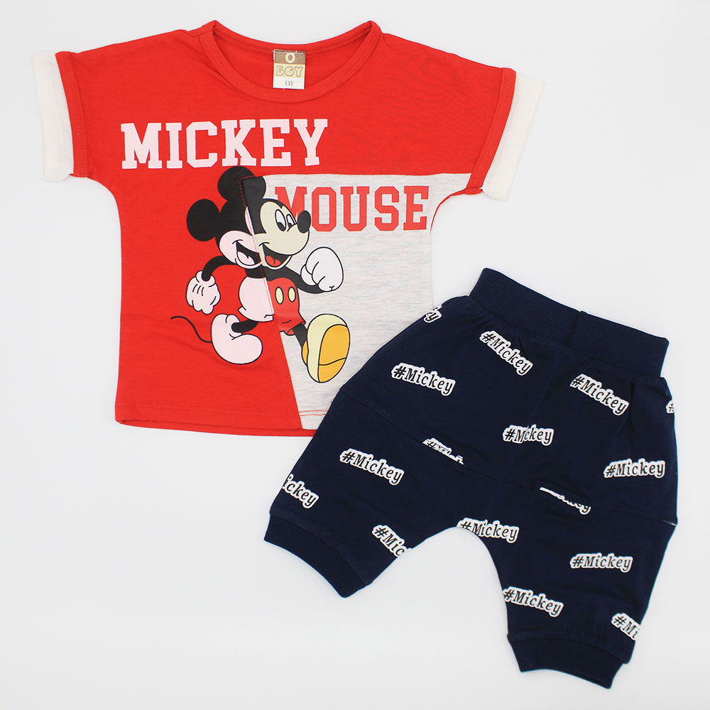 Kids Mickey Mouse Dress with Cute Mickey Shorts for 8 Months - 24 Months