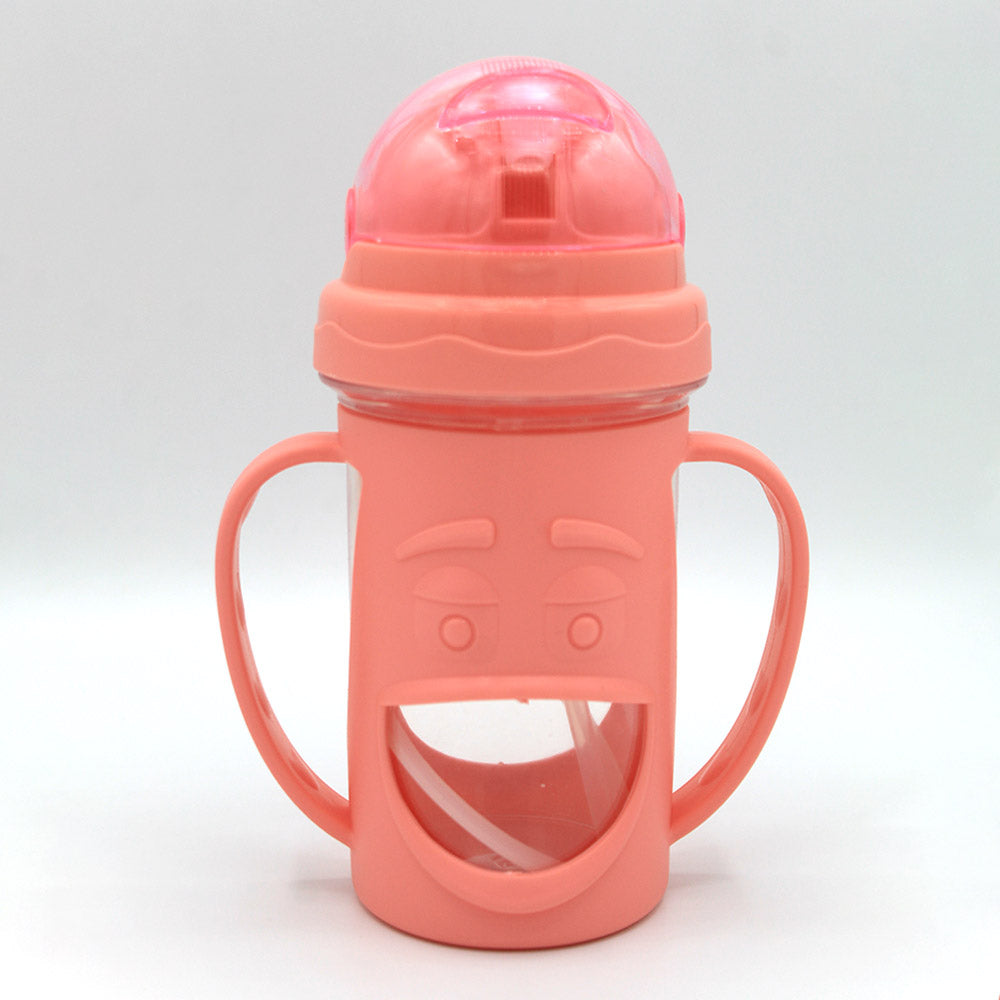 Laugh Face Straw Sipper Pink – 400 ml