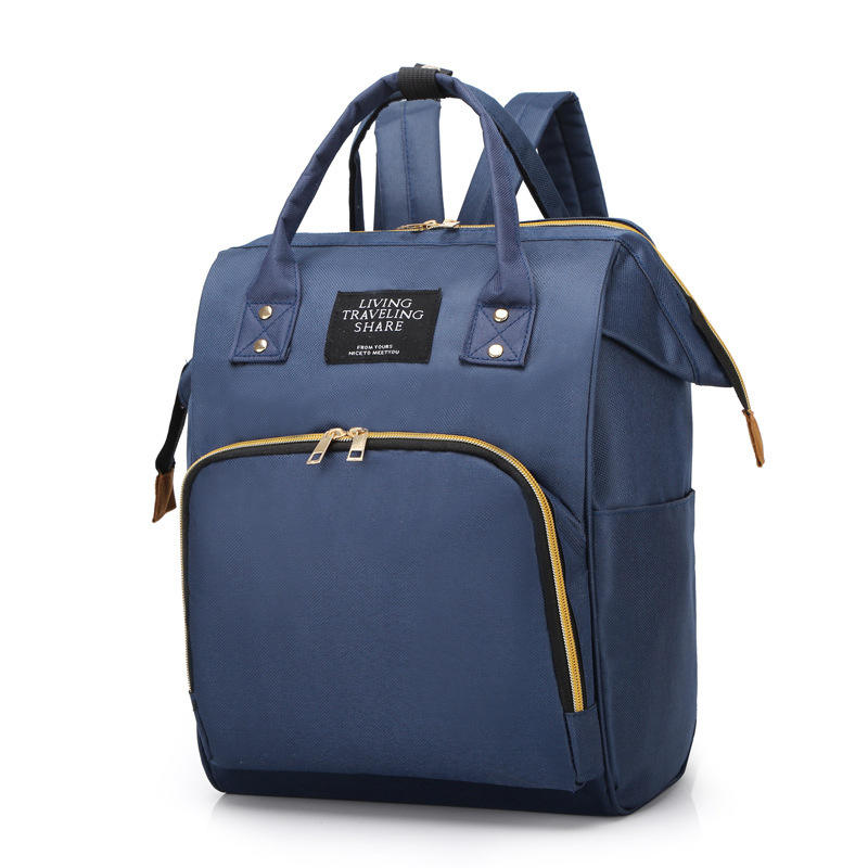 Imported Mummy Diaper Bag Zipper Large Capacity Waterproof Portable Multi-Function Mummy Nappy Backpack