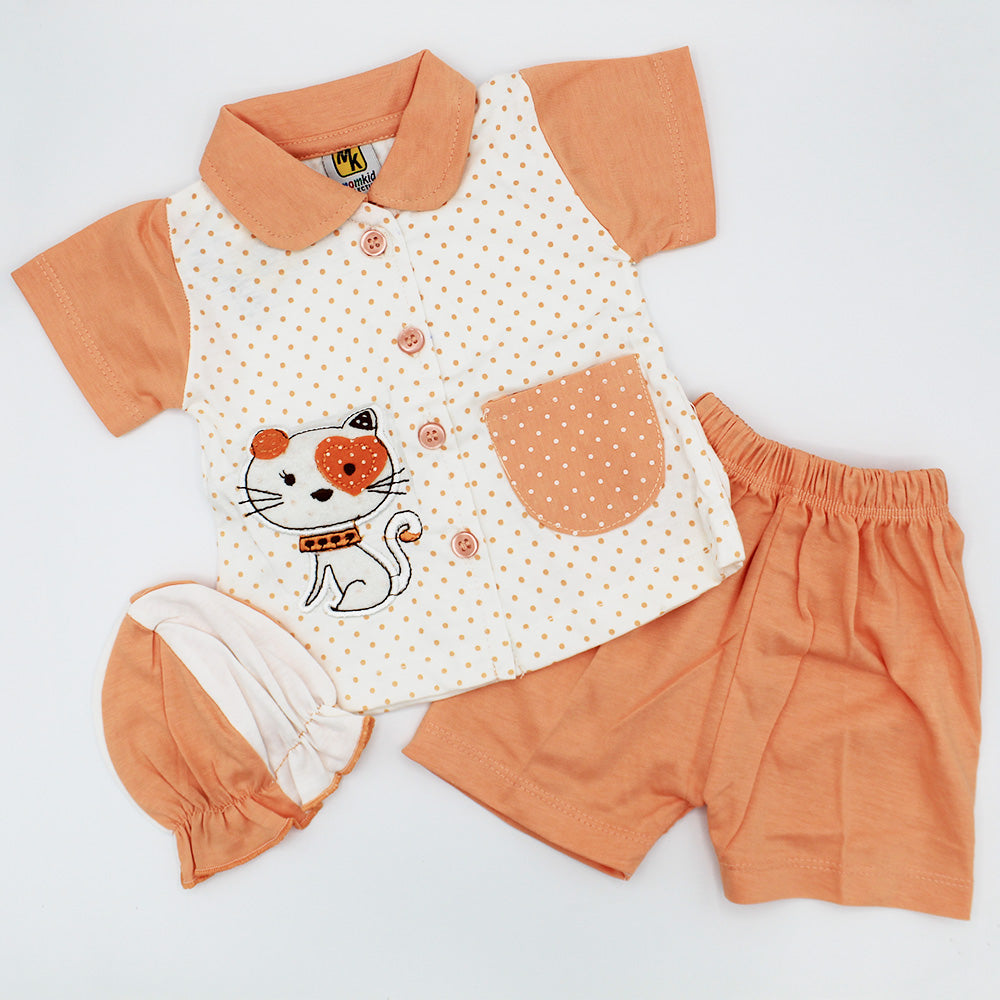 Newborn Baby Girl Cute Kitten Dress for 0-3 months