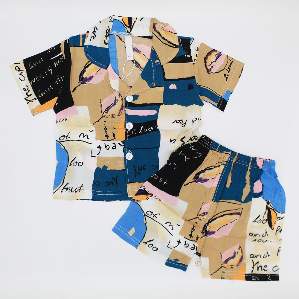 Imported Kids Half Sleeves Dress with Shorts for 9 Months - 4 Years