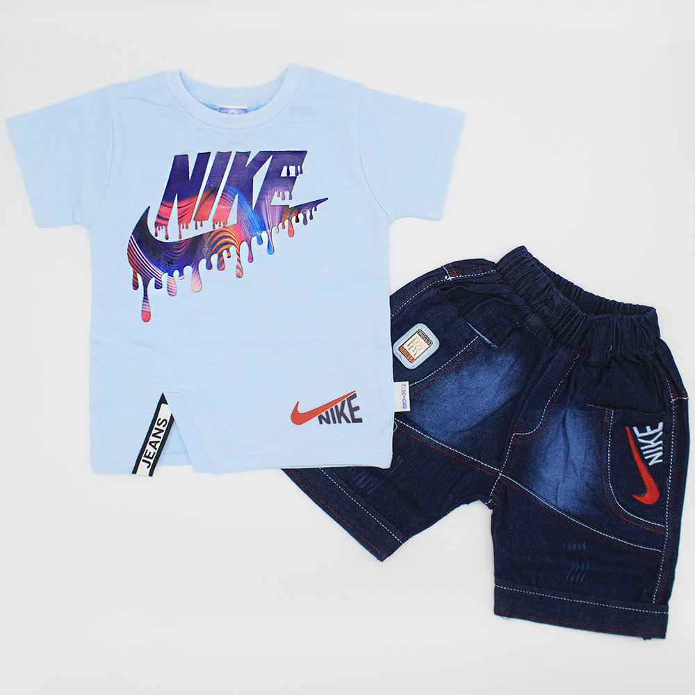 Boys 3D Printed Nike Dress with Fashionable Shorts for 12 Months - 3 Years
