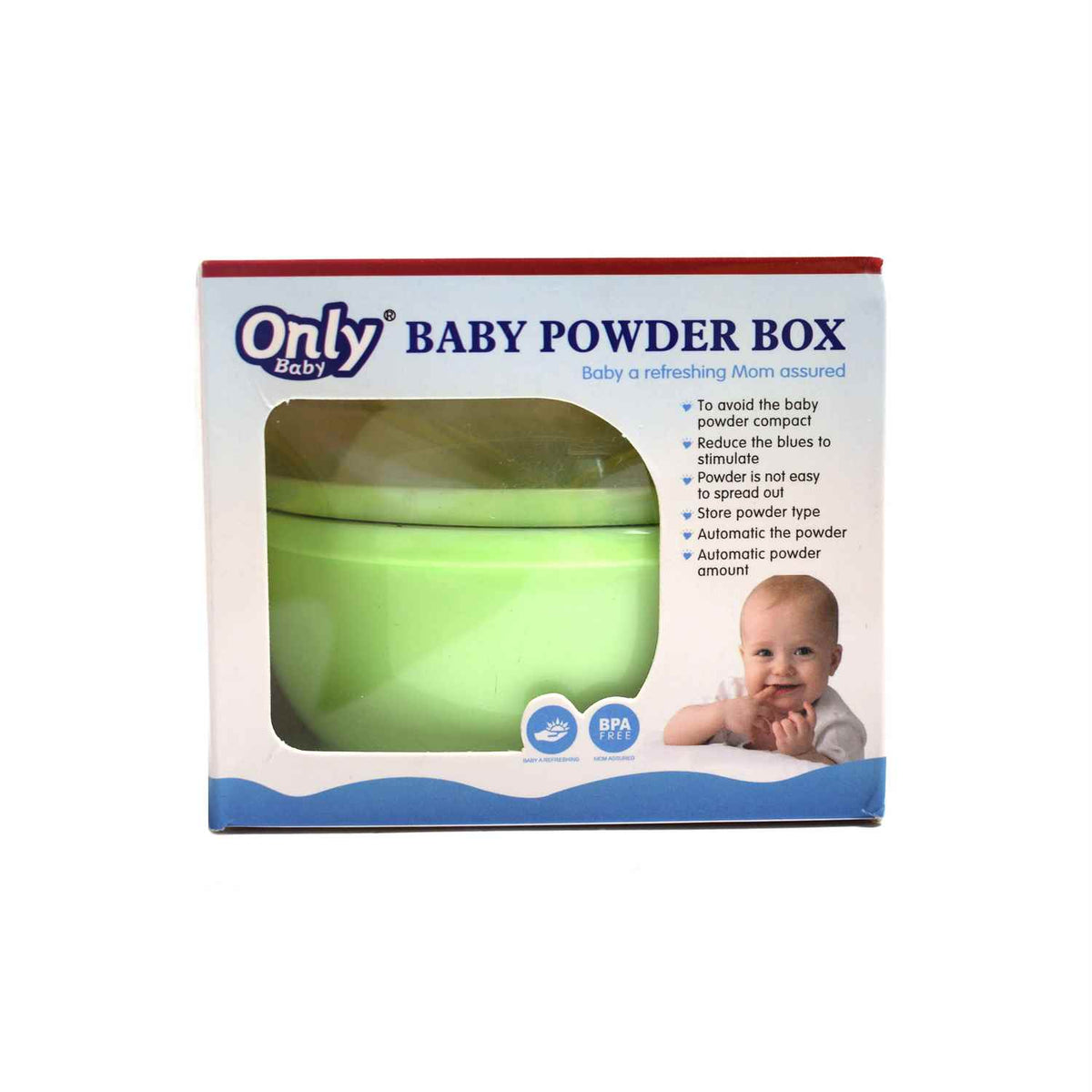 Imported Only Baby Powder Puff Box Holder Container