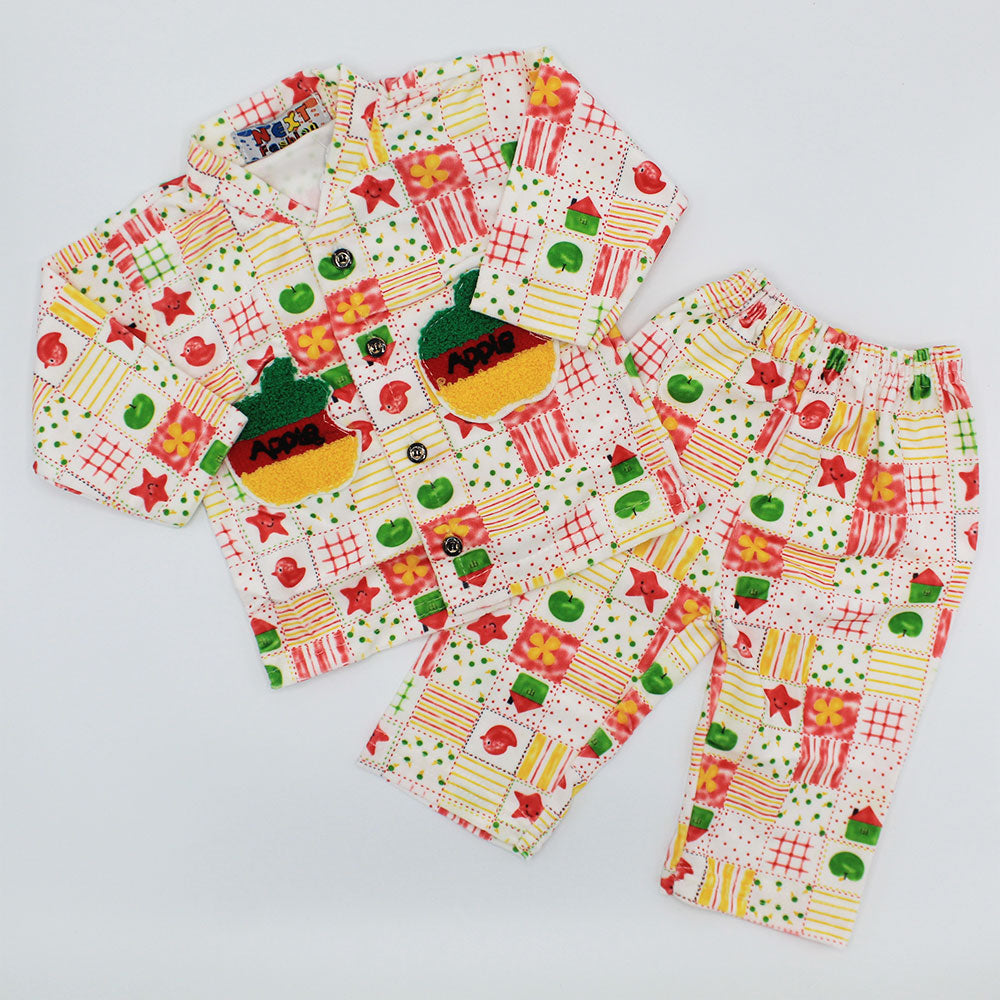 Winter Velvet Baby Kids Full Sleeves Night Suit for 3-18 Months