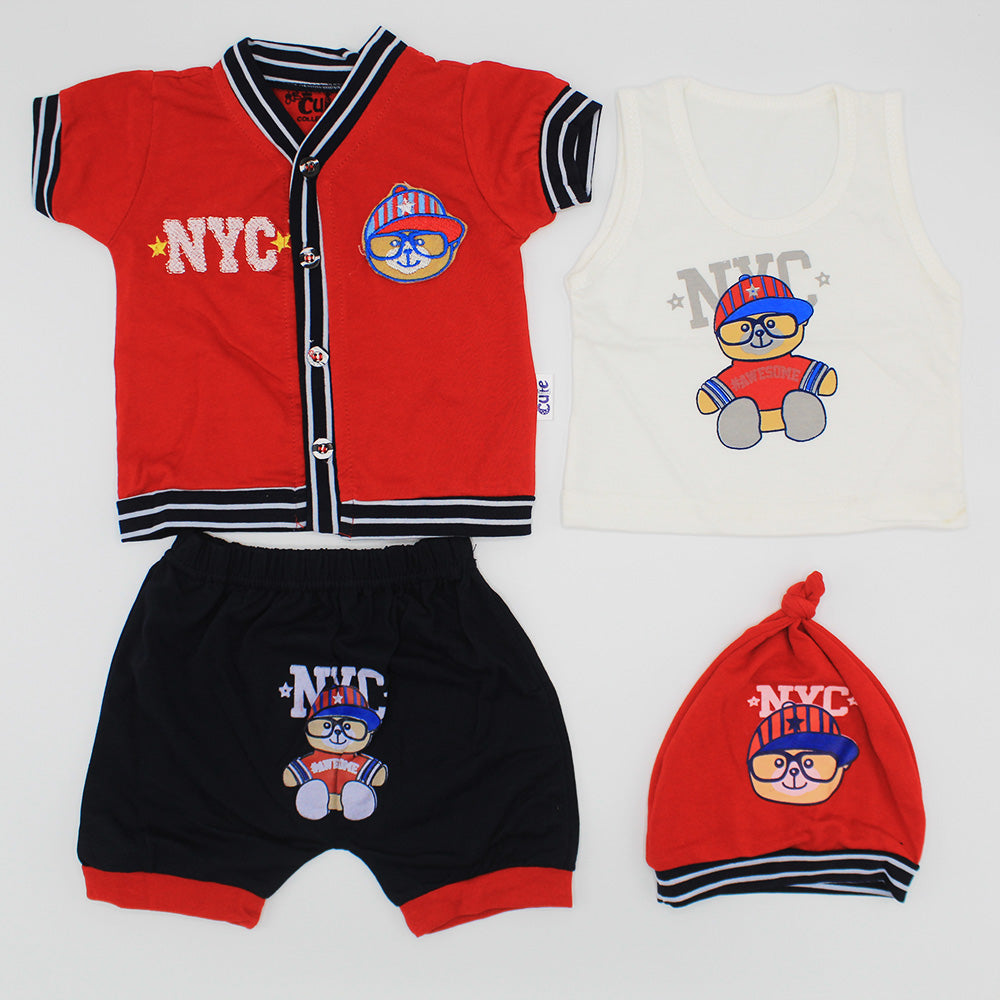 Newborn Baby NYC 4 Pcs Dress for 0-3 months