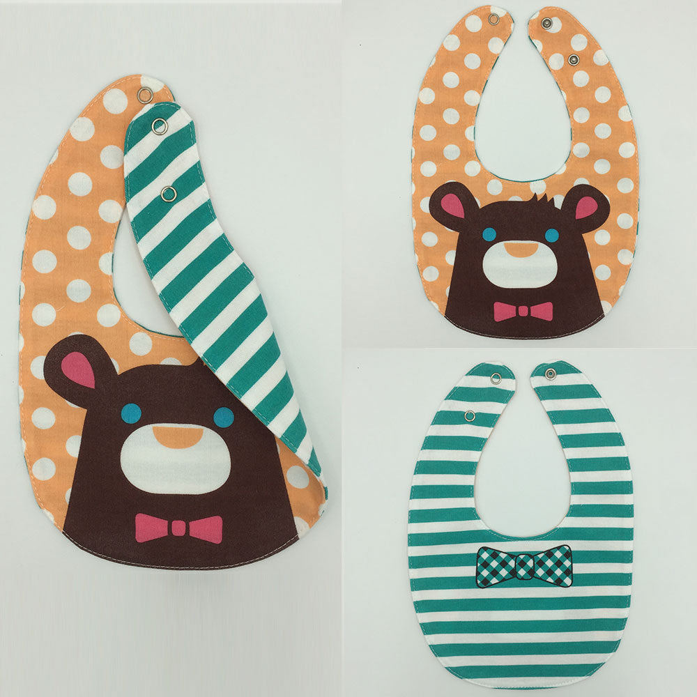 Imported 0-2 years Waterproof Both Sides Printed 2 in 1 - Three Layer Bib