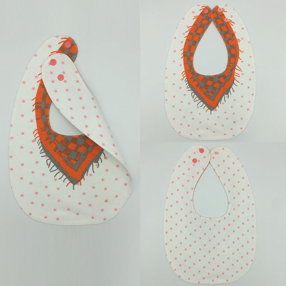 Imported 0-2 years Waterproof Both Sides Printed 2 in 1 - Three Layer Bib