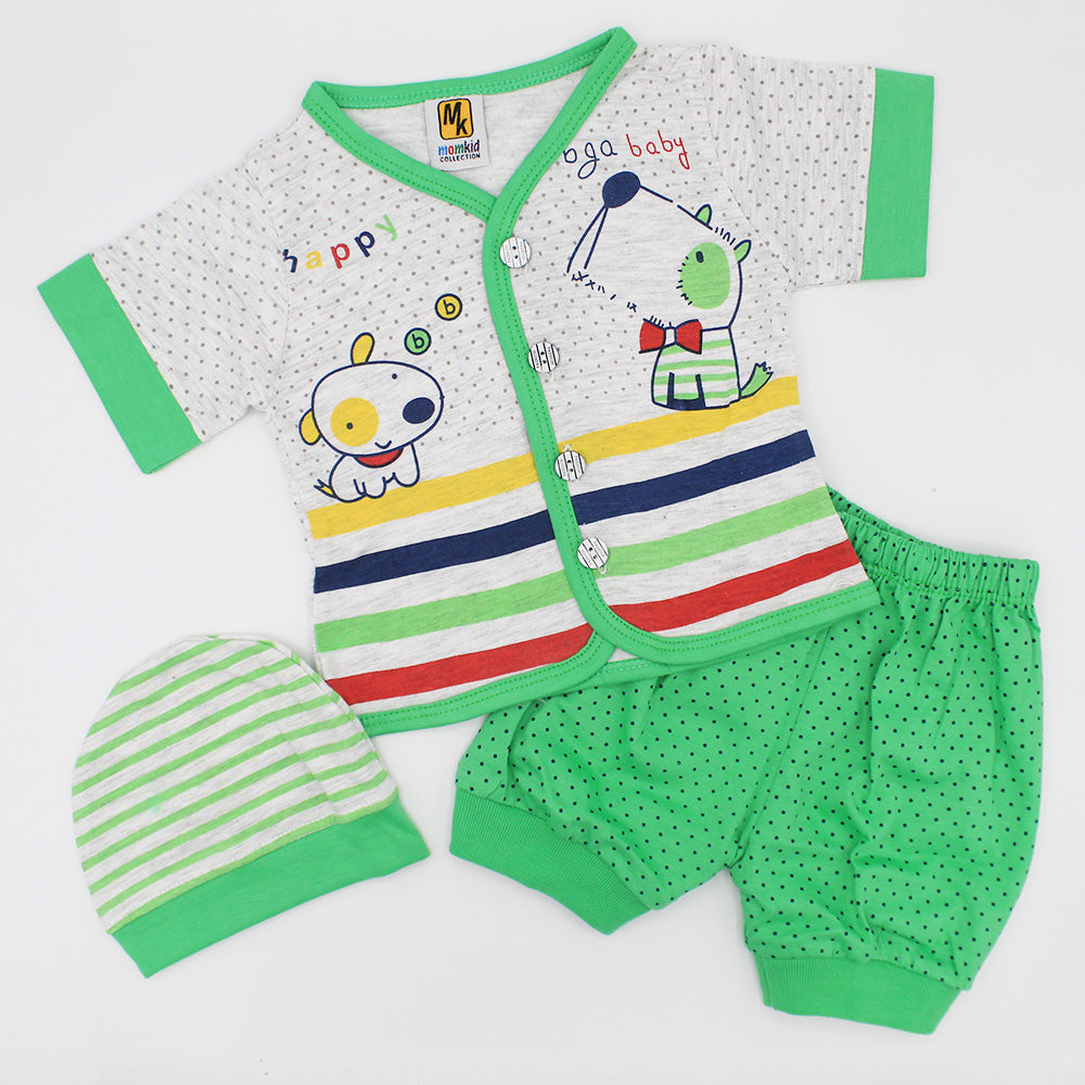 Newborn Baby Happy Puppy Dress for 0-3 months