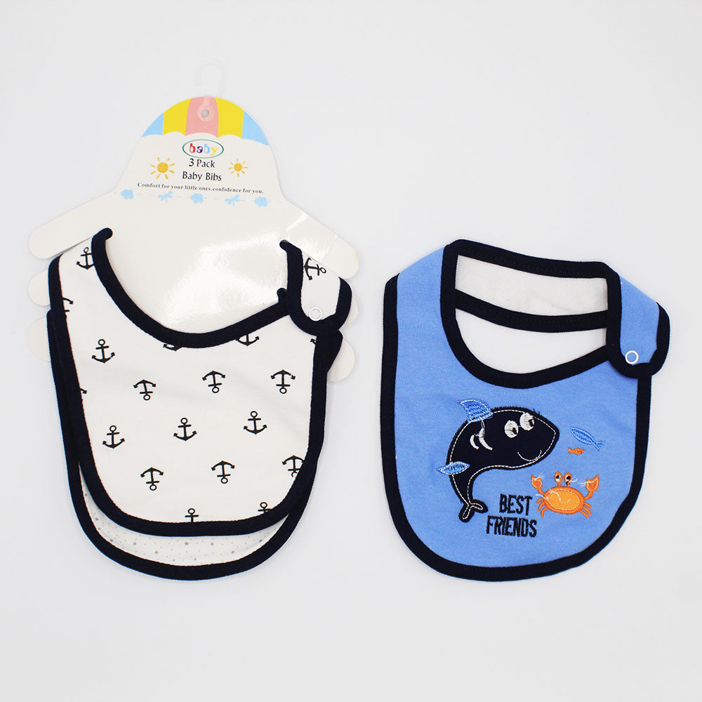 Imported Pack of 3 Cute & Adorable Baby Waterproof Bib Set