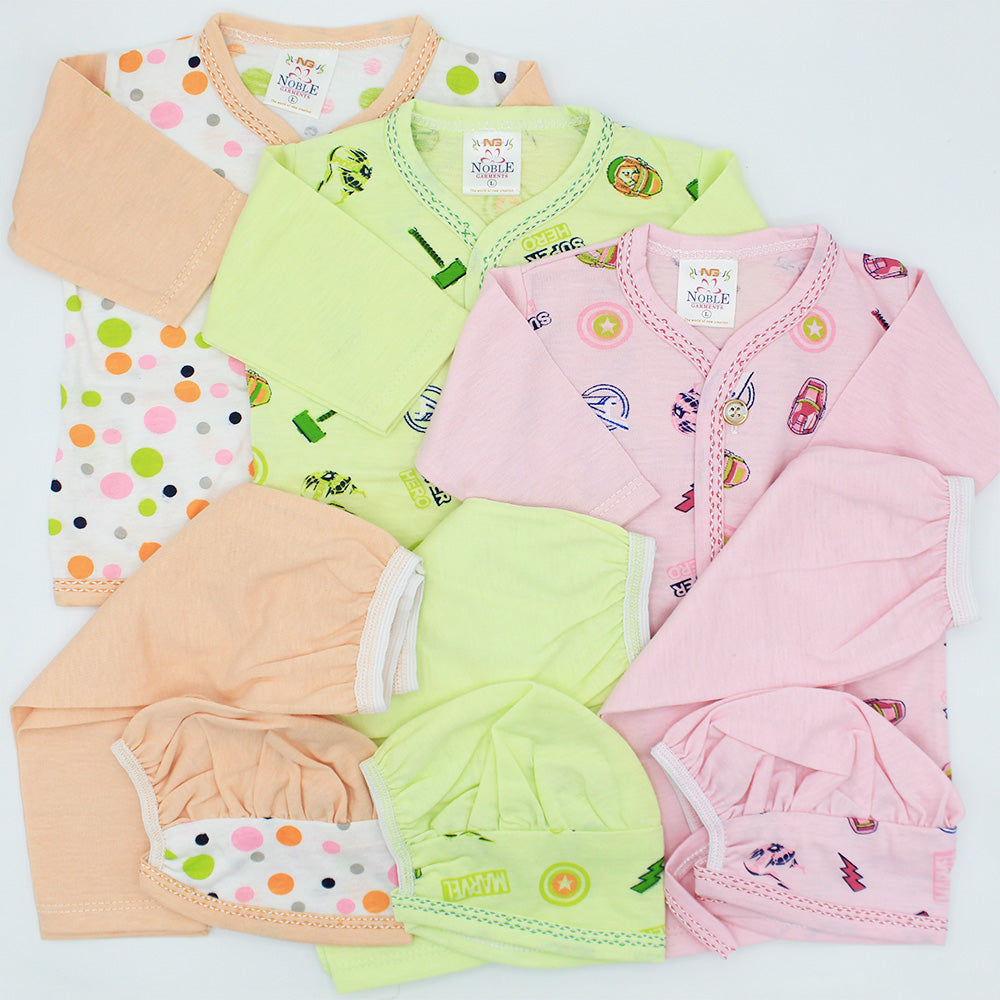 Newborn Set of 3 Summer Dresses for 0-3 Months