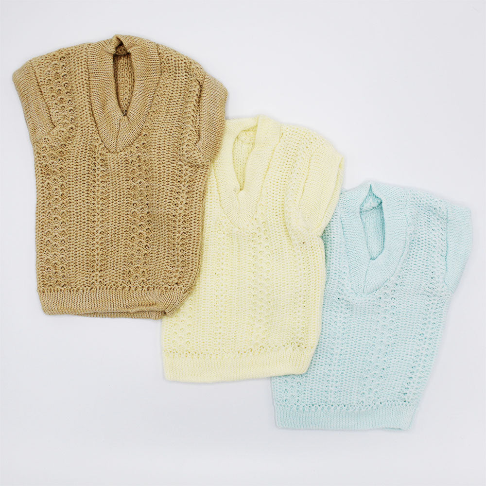 Newborn Pack of 3 Baby Winter Soft Woolen Inner Vest