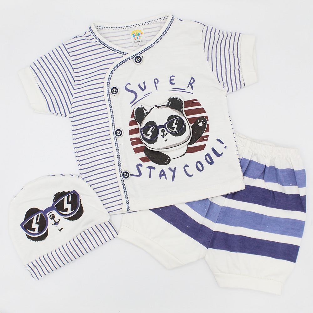 Newborn Baby Super Panda Dress with Panda Cap for 0-3 months