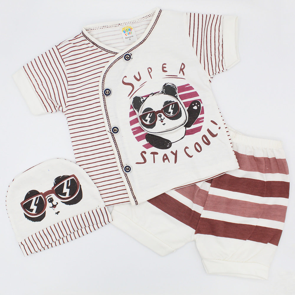 Newborn Baby Super Panda Dress with Panda Cap for 0-3 months