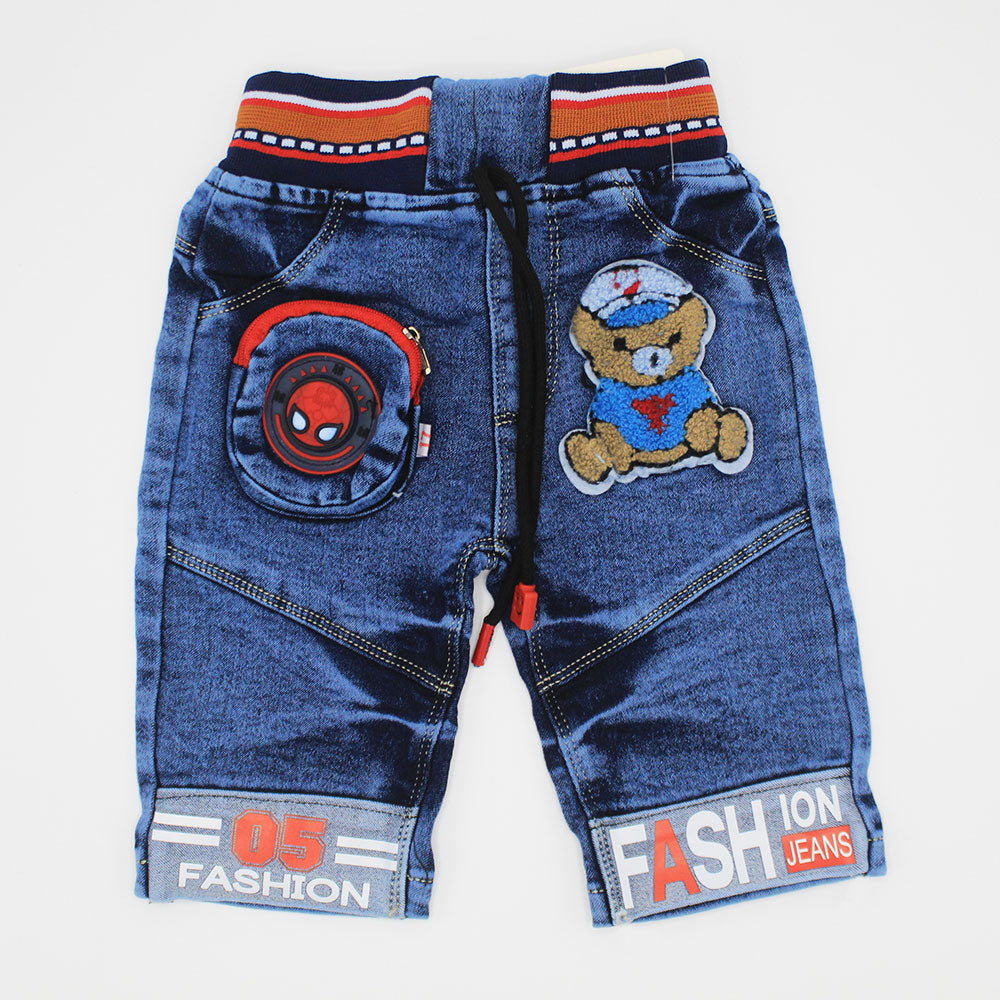 Imported Baby Kids 3D Bear Denim Style Pant for 6 - 24 Months