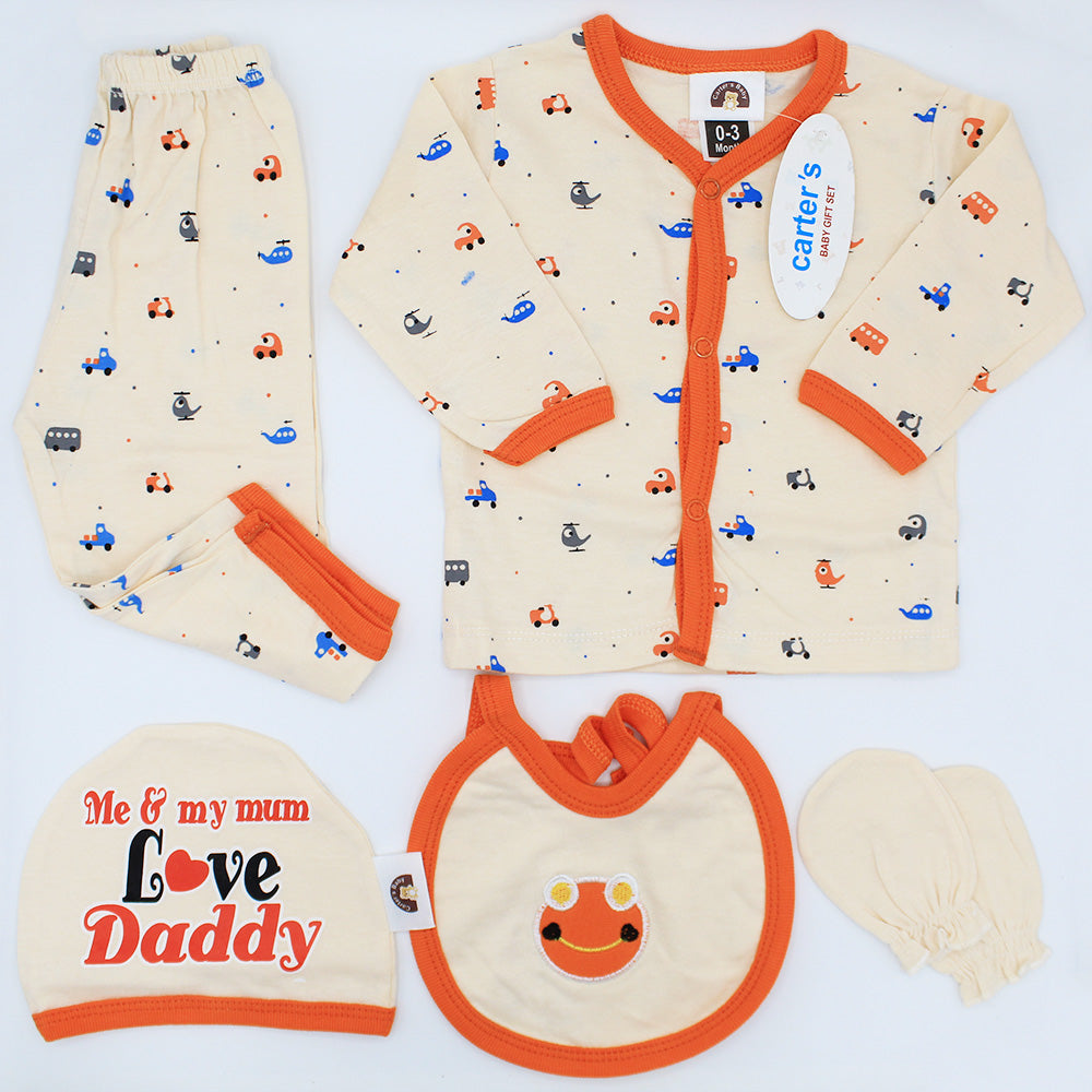 Newborn Baby Imported Carters 5 Pcs Summer Cotton Stuff Starter Set for 0-6 Months