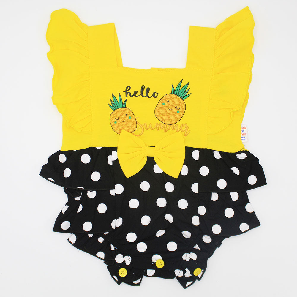 Baby Girl 3D Pineapple Summer Body Romper for 3-12 Months