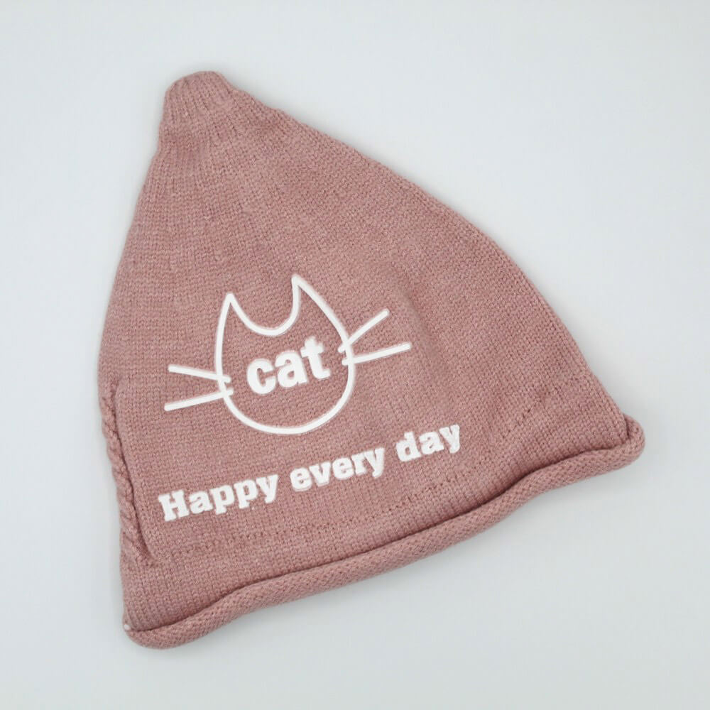 Imported Happy Cat Warm Woolen Cap for 0-24 Months
