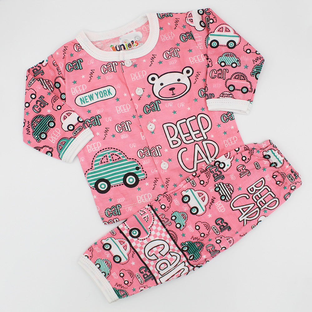 Imported Baby Beep Car Pink Night Dress for 0-12 months