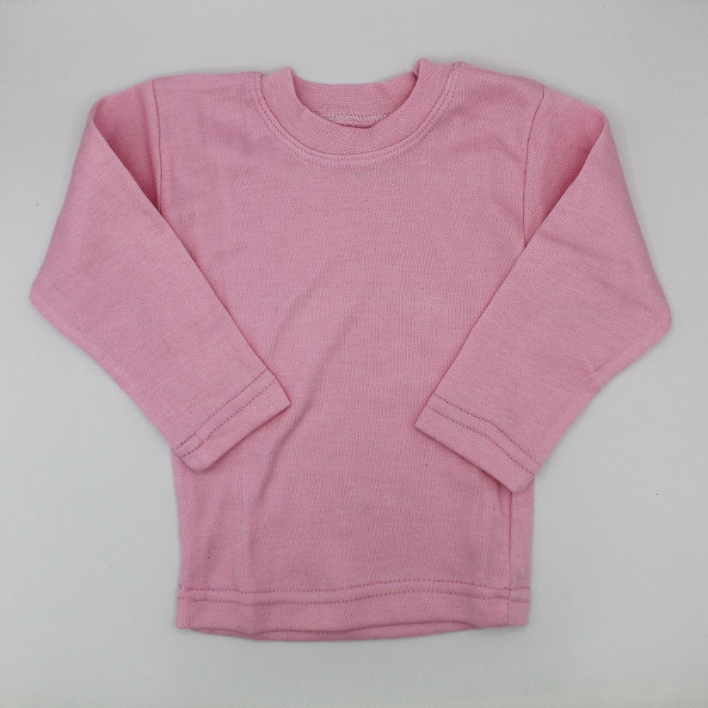 Soft Combed Cotton Breathable Round Neck Inner Shirt Pink (0-16 Months)