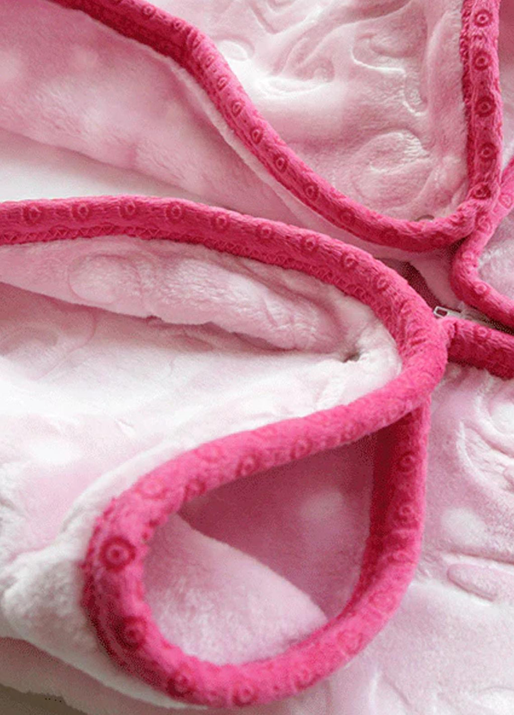 Baby Blanket 2 in 1 Plush Mink Kitten Embossed Zipper Blanket