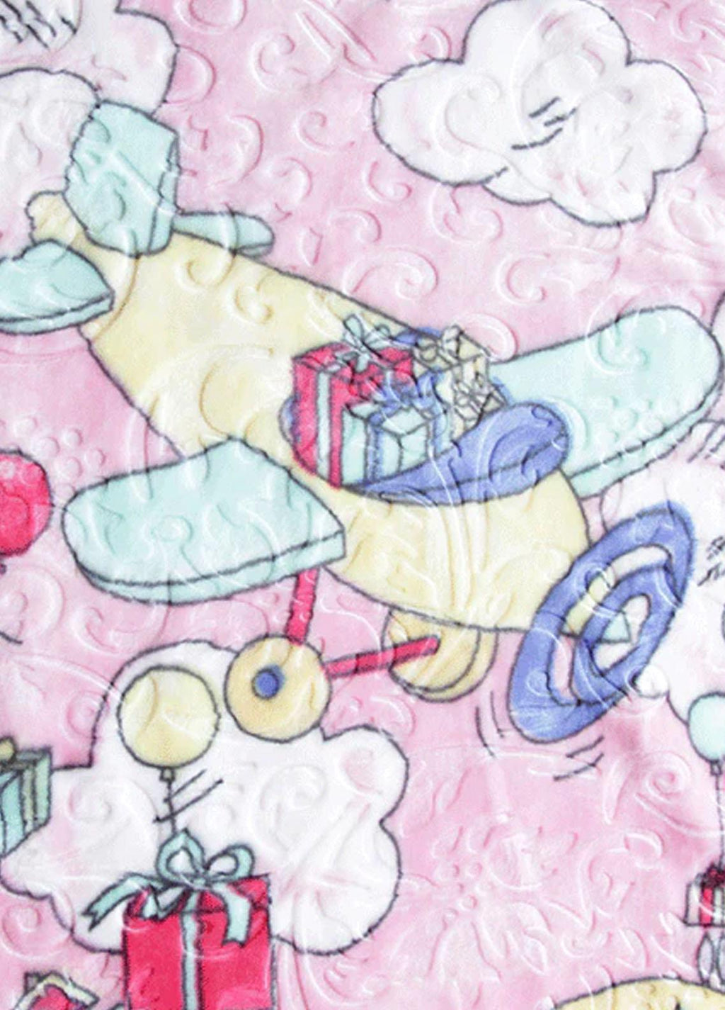 Baby Blanket 2 in 1 Plush Mink Kitten Embossed Zipper Blanket