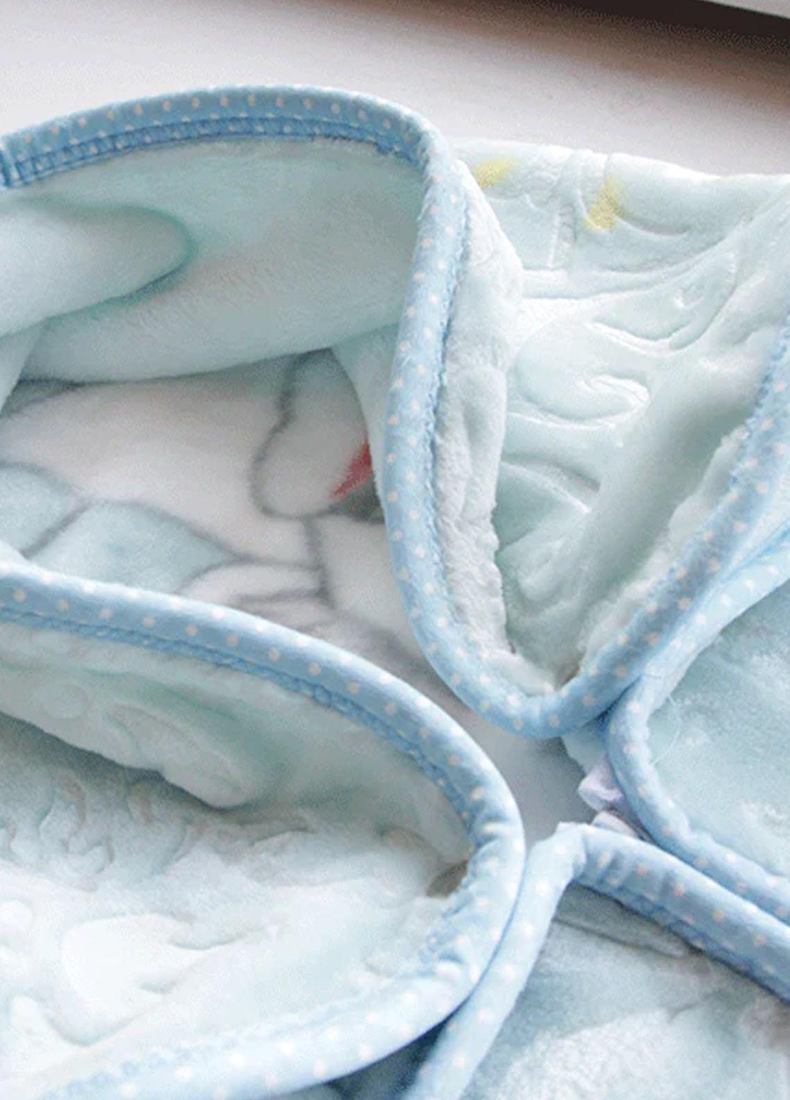 Baby Blanket 2 in 1 Plush Mink Kitten Embossed Zipper Blanket