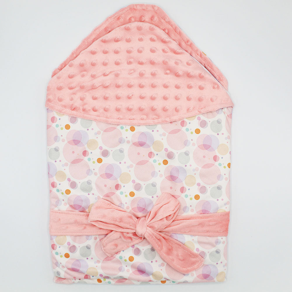 Winter Newborn Baby Swaddle Wrapping Blanket with Hood Double Side Printed For 0-3 Months