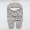 Winter Baby Sleeping Bag Velvet Swaddle Wrap with Legs Hood Receiving Blanket 0-6 Months