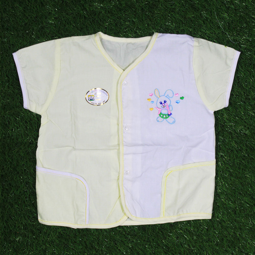 Imported Thailand Baby Cute Bunny Soft Cotton Stuff Short Sleeves Jabla Shirt for 0-6 Months