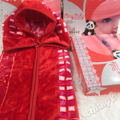 Rosy Baby 2 in 1 Super Soft Baby Zipper Blanket Embossed For 0-3 Years