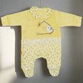 Baby Girl Winter Warm Love Bird Velour Fleece Romper Jumpsuit for 0-8 Months
