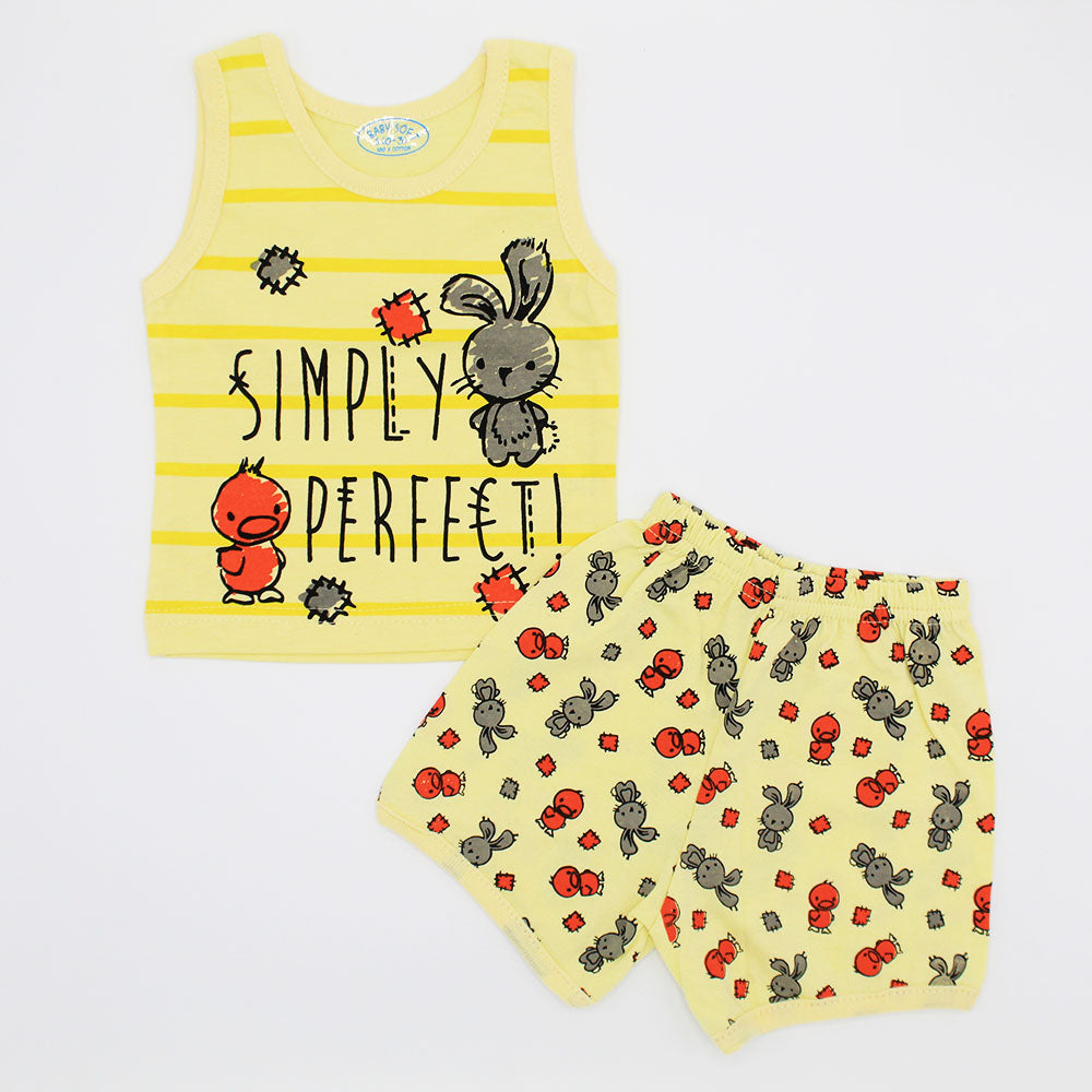 Baby Cute Cartoon Character Sleeveless Sando Dress for 0-12 Months